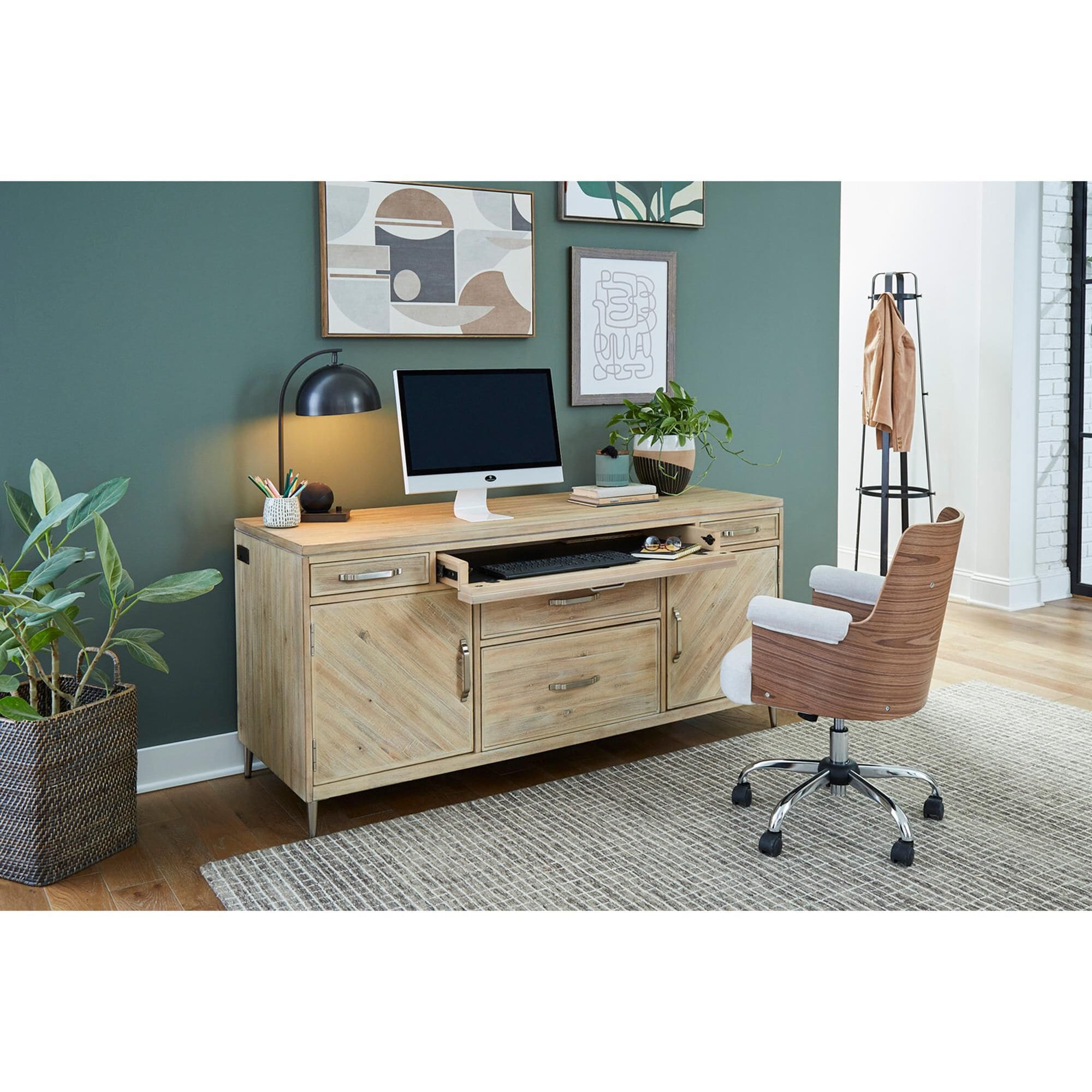 Desk with best sale hidden chair