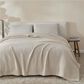 Trade Linker Full/Queen Waffle Weave Knit Throw Blanket in Stone, , large