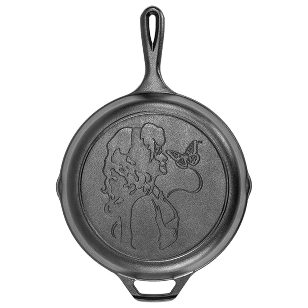 Lodge 10.25" Dolly Parton Cast Iron Skillet in Black, , large