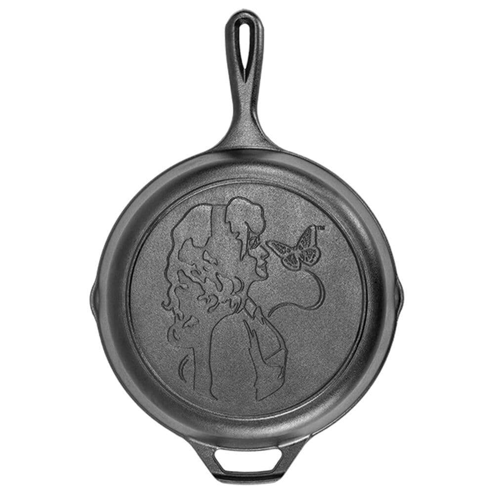 Lodge 10.25" Dolly Parton Cast Iron Skillet in Black, , large