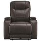 Ashley Schooner Rocks Power Recliner with Adjustable Headrest in Umber, , large