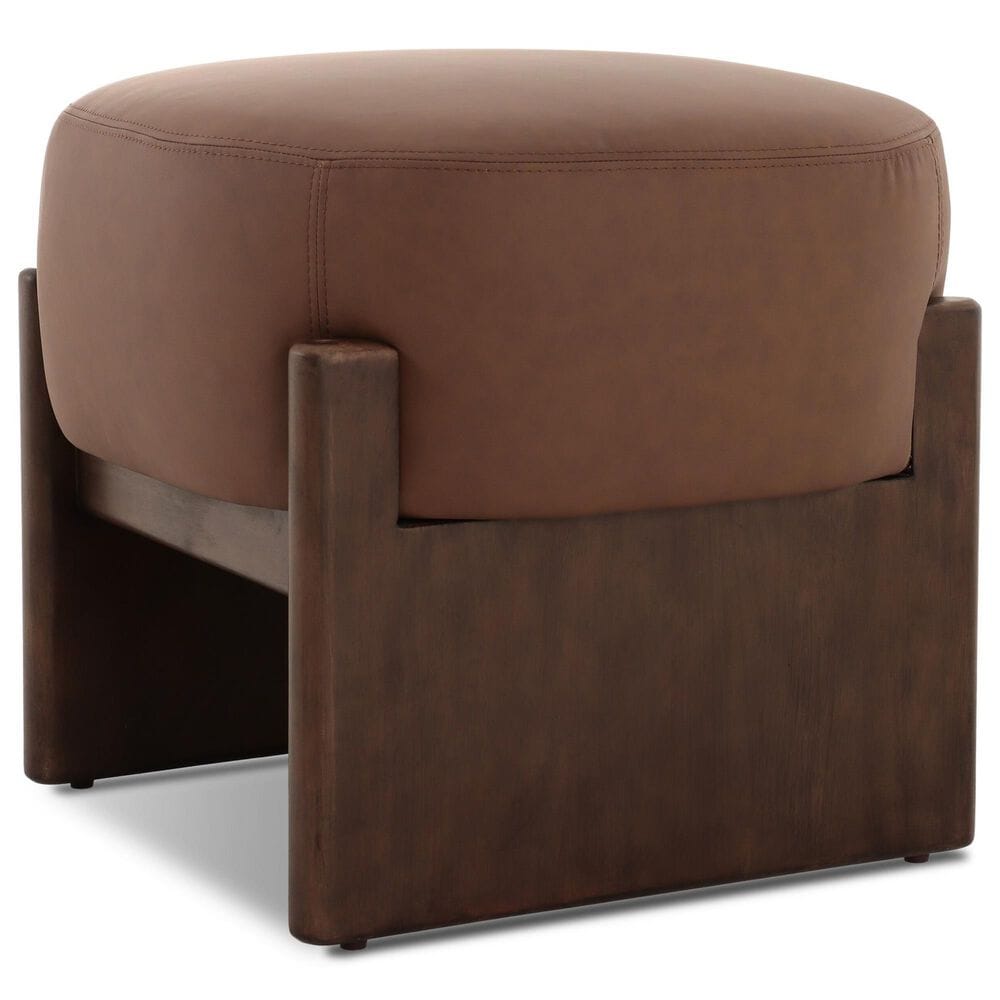 Four Hands Kirby Accent Stool in Maestro Cigar, , large
