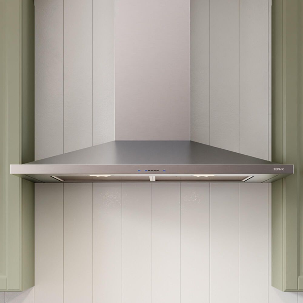 Zephyr Anzio 36" Wall Mount Chimney Range Hood in Stainless Steel, , large