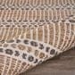 L&R Resources Natural Fiber Striped 5" x 7"9" Ivory Gray Area Rug, , large