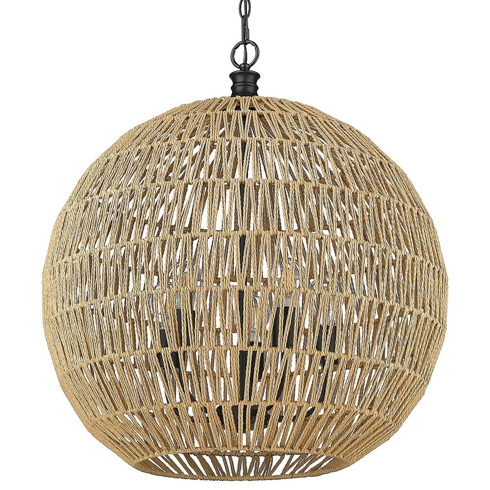 Golden Lighting Florence 5-Light Pendant in Matte Black, , large