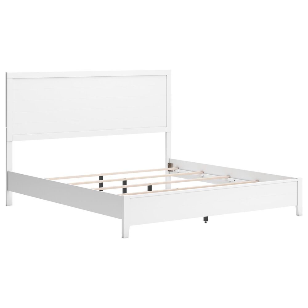 Ashley Binterglen 4-Piece King Panel Bedroom Set in White, , large