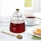 HIC Kitchen Glass Honey Jar with Lid and Honey Dipper in Clear and Brown, , large