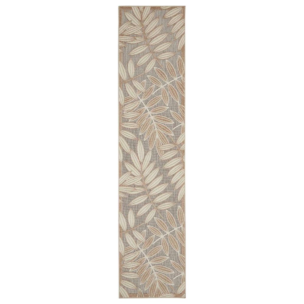 Nourison Aloha Tropical 2"3" x 10" Natural Indoor/Outdoor Runner, , large
