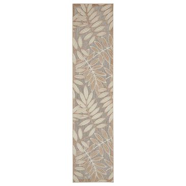 Nourison Aloha Tropical 2"3" x 10" Natural Indoor/Outdoor Runner, , large