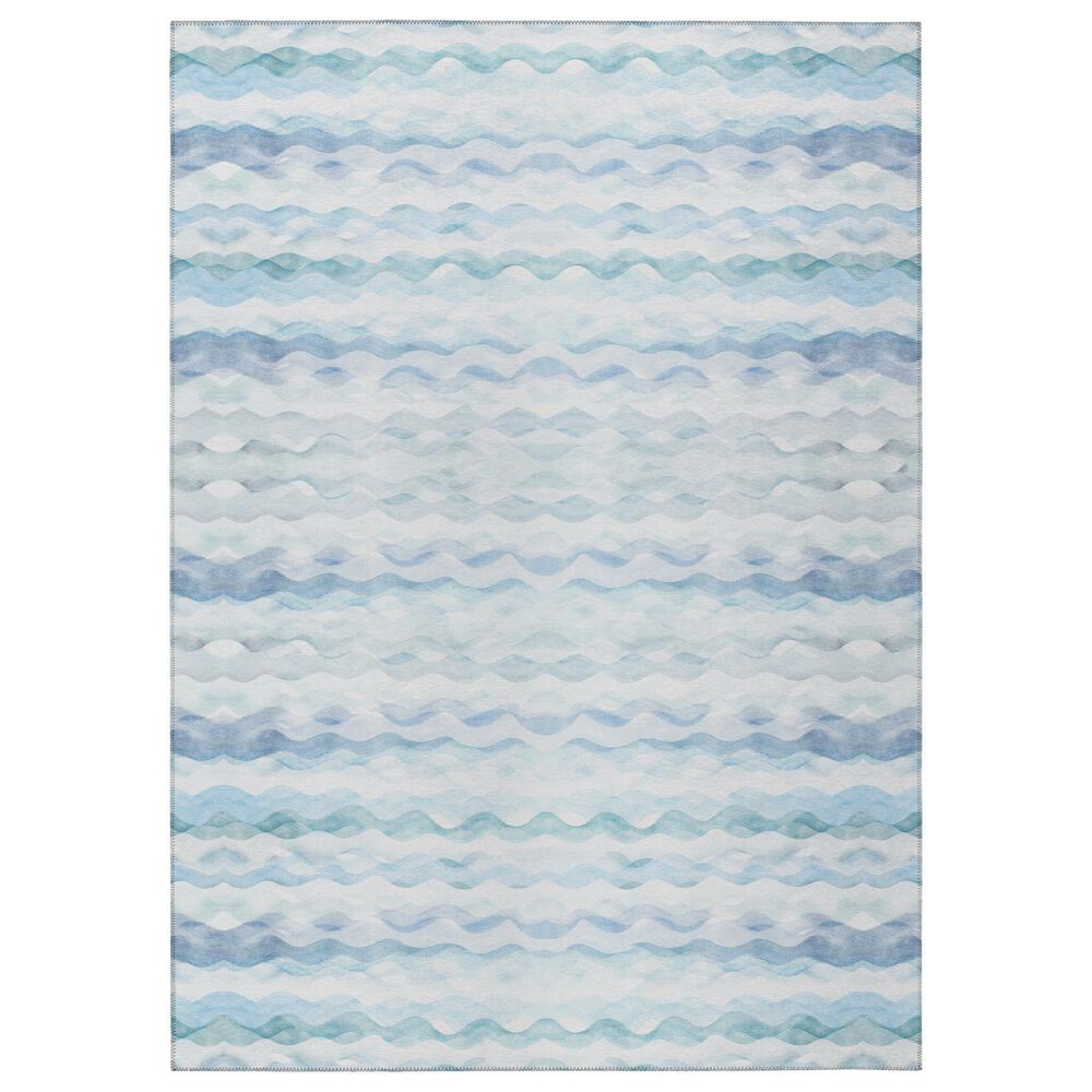 Dalyn Rug Company Seabreeze Chevron 3" x 5" Denim Area Rug, , large