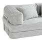 Jaxx Unsofa Stationary Loveseat in Light Grey, , large