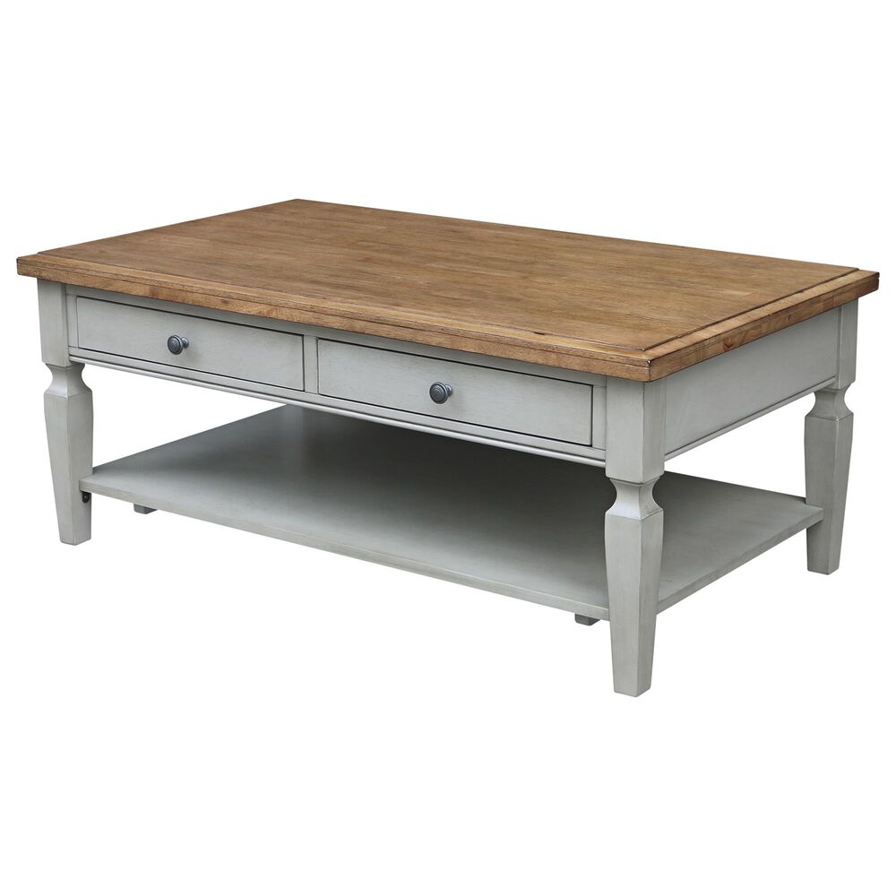 International Concepts Vista Coffee Table in Hickory and Stone, , large