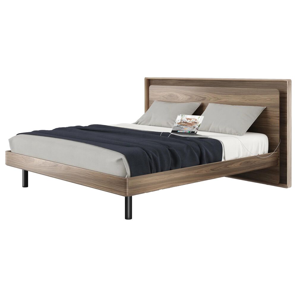 BDI LINQ King Bed in Natural Walnut, , large