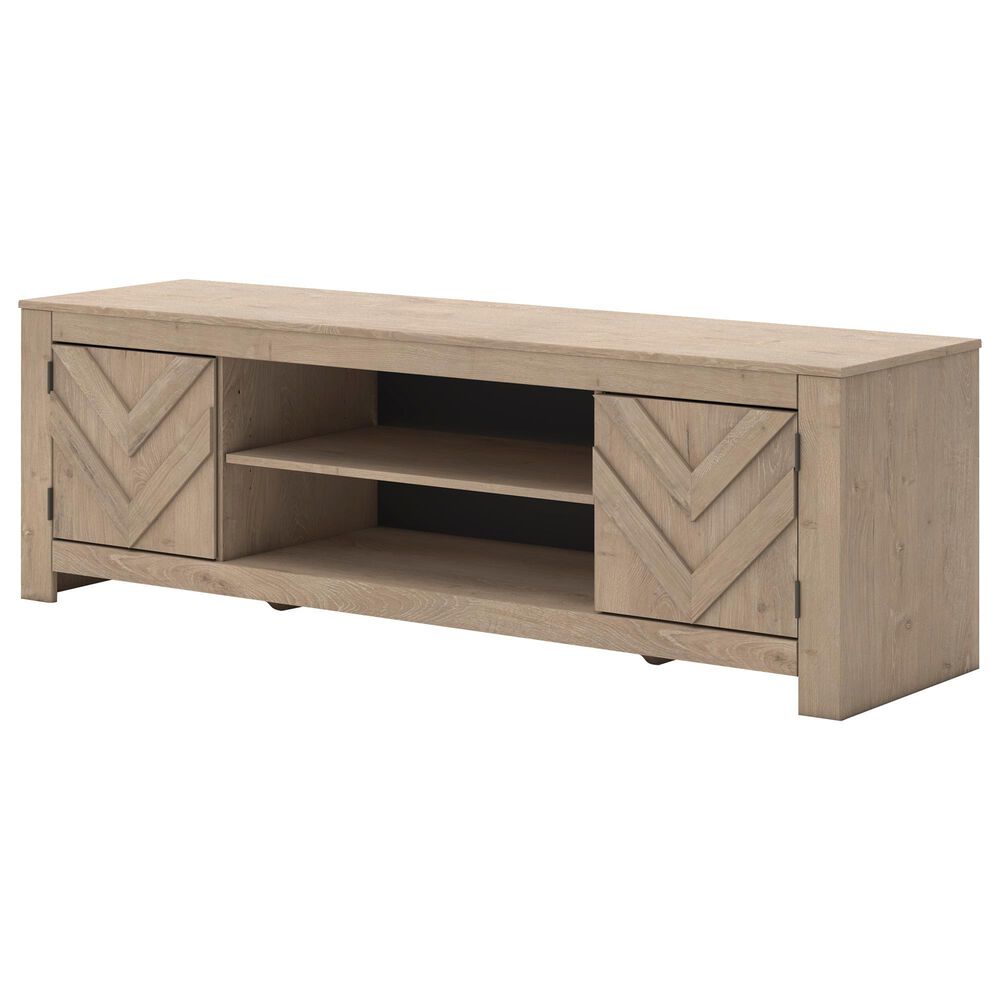 Ashley Cayboni 71&quot; Large TV Stand with Fireplace Option in Tan, , large