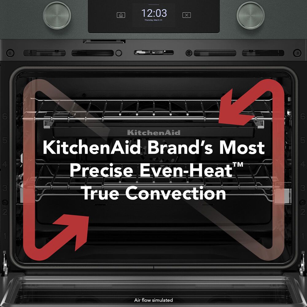 KitchenAid 2-Piece Kitchen Package with Juniper 30" Smart Double Wall Oven and Stainless Steel 30" Gas Cooktop, , large