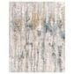 Surya Cardiff CDF-2306 Medium Gray, Light Blue, Mustard and Dark Blue 10" x 13"11" Area Rug, , large