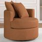 Coaster Debbie Swivel Accent Chair in Burnt Orange, , large