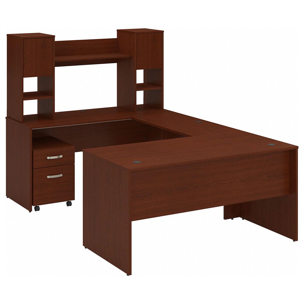 Bush 3-Piece U-Shaped Desk Set in Autumn Cherry, , large