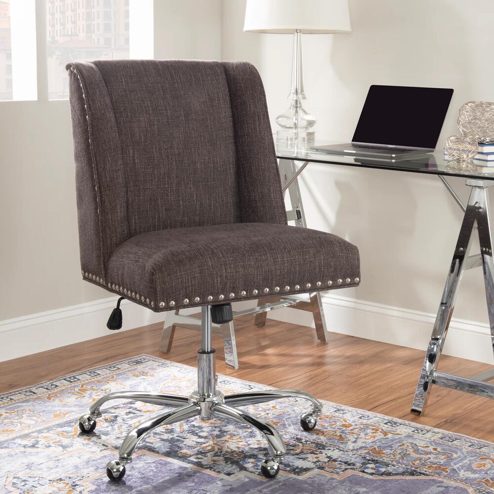Linden Boulevard Draper Office Chair in Charcoal, , large