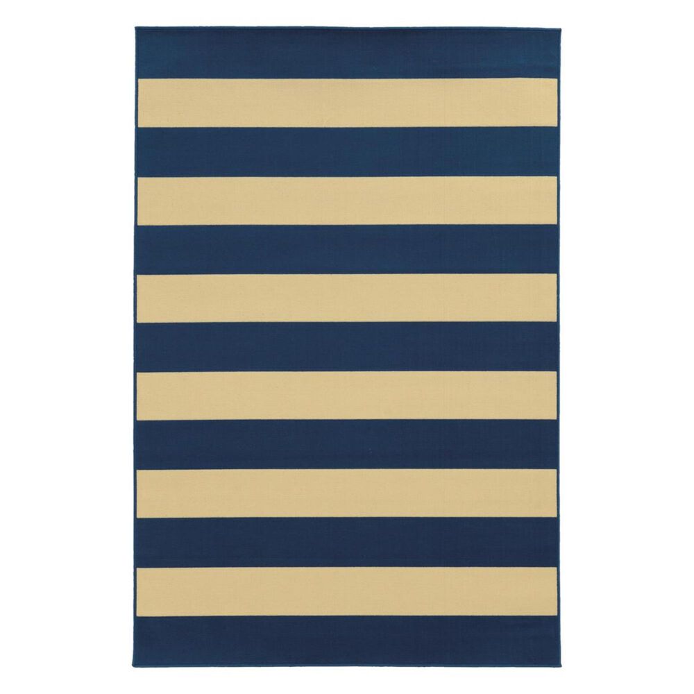 Oriental Weavers Riviera 4768F 2"5" x 4"5" Navy Area Rug, , large