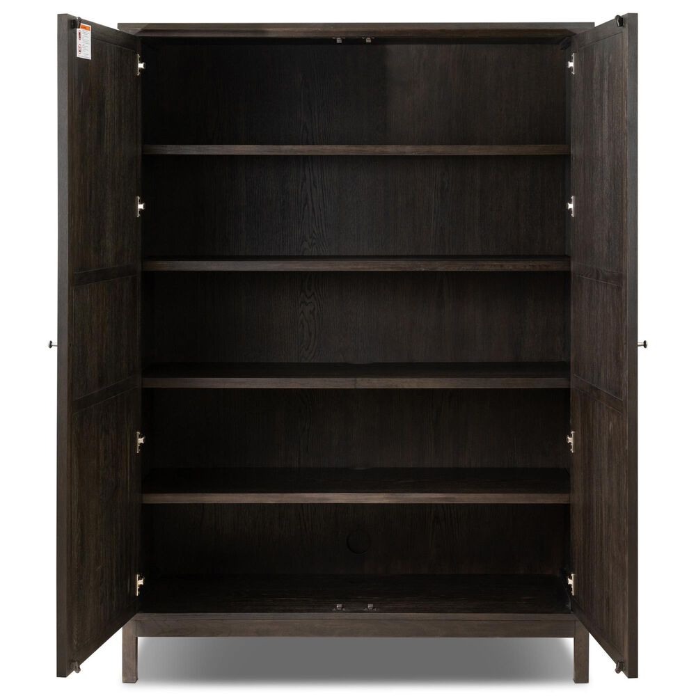 Four Hands Alessio 73" Cabinet in Smoked Black, , large