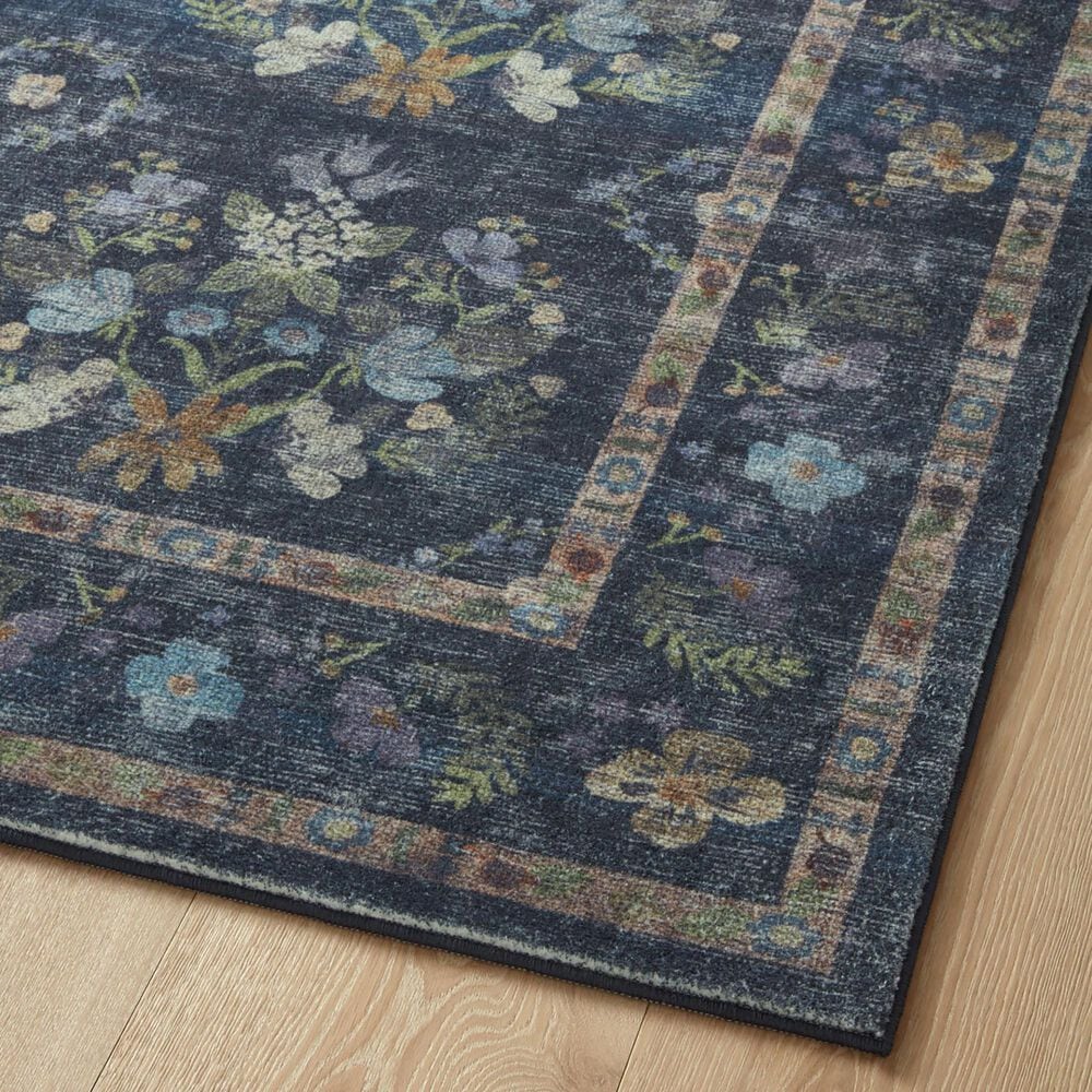 Rifle Paper Co. x Loloi Courtyard 2&#39;3&quot; x 3&#39;9&quot; Seville Navy Area Rug, , large