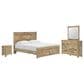 Ashley Makidern 4-Piece King Storage Bedroom Set with Two Drawers in Natural Brown, , large