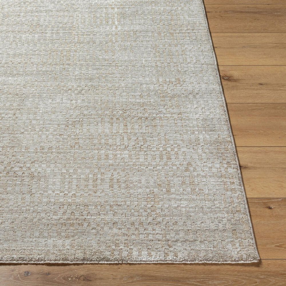 Surya Masterpiece Light Gray and Medium Gray 2'7" x 10' Runner, , large