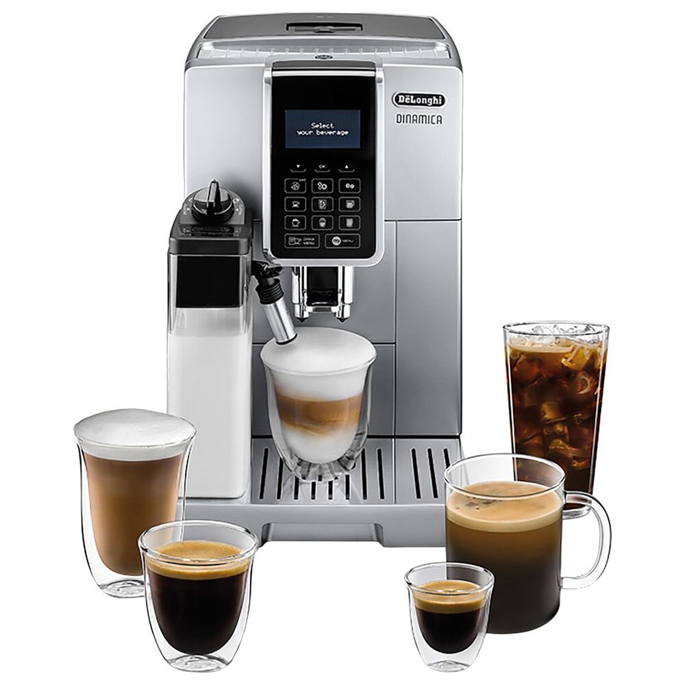 Delonghi Dinamica Automatic Coffee and Espresso Machine with LatteCrema in Silver, , large