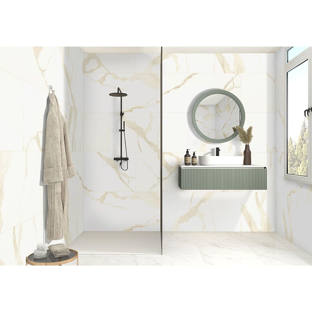 MS International Eden Calacatta 24&quot; x 48&quot; Polished Porcelain Tile, , large