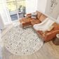 37B Hatay HY5 8" Round Ivory Area Rug, , large
