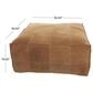 Maple and Jade 35" Low Profile Square Stuffed Pouf in Brown, , large