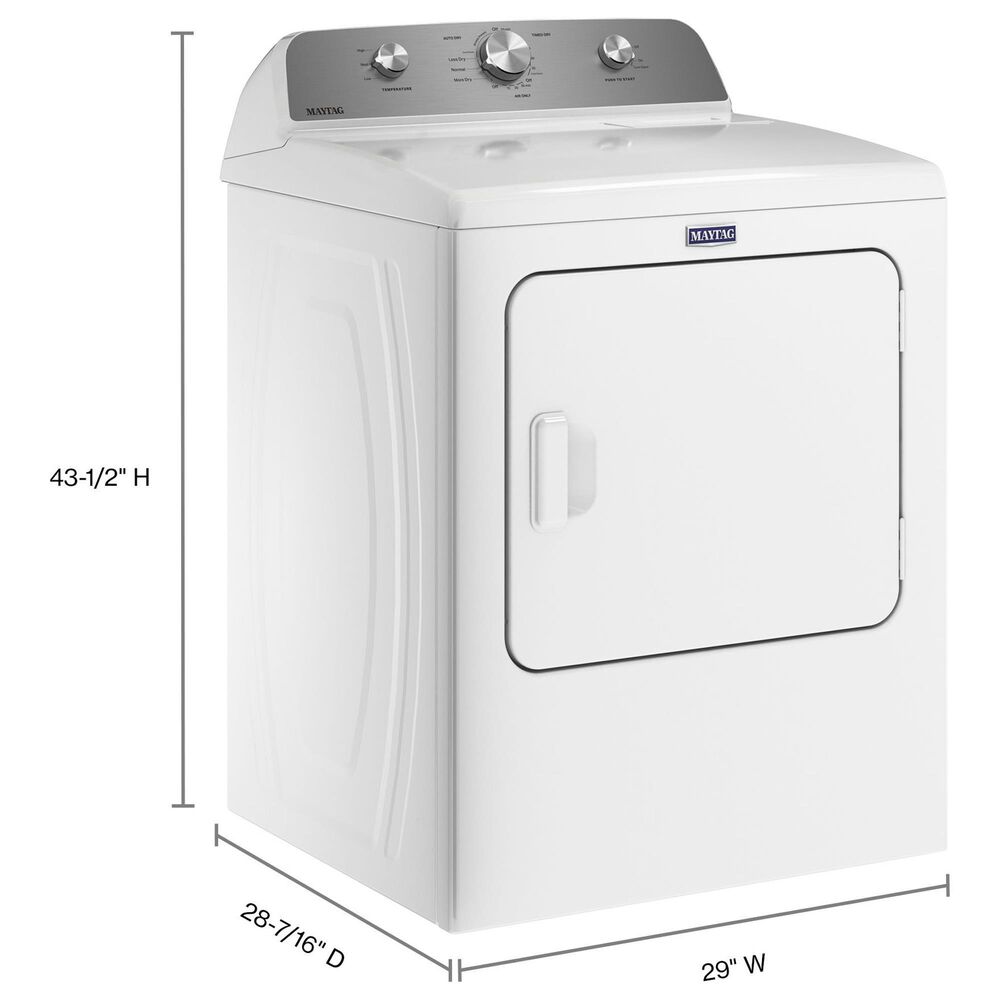 Maytag 7.0 Cu. Ft. Front Load Gas Wrinkle Prevent Dryer in White, , large
