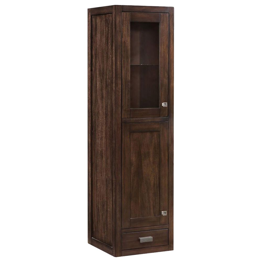 James Martin Vanities Addison 15" Grand Left Tower Hutch in Mid Century Acacia, , large