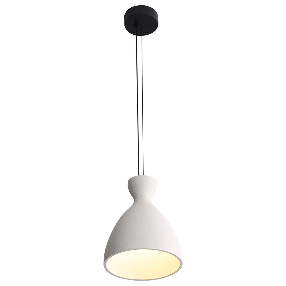 Golden Lighting Aethera 10" 1-Light LED Pendant in White Sandstone, , large