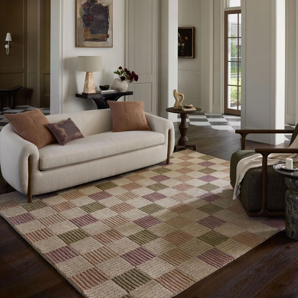 Loloi Madi Natural and Multicolor 7'9" x 9'9" Area Rug, , large