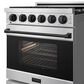 Thor Kitchen Gordon Ramsay 4.6 Cu. Ft. Professional Gas Range with Black Handle Kit in Stainless Steel, , large