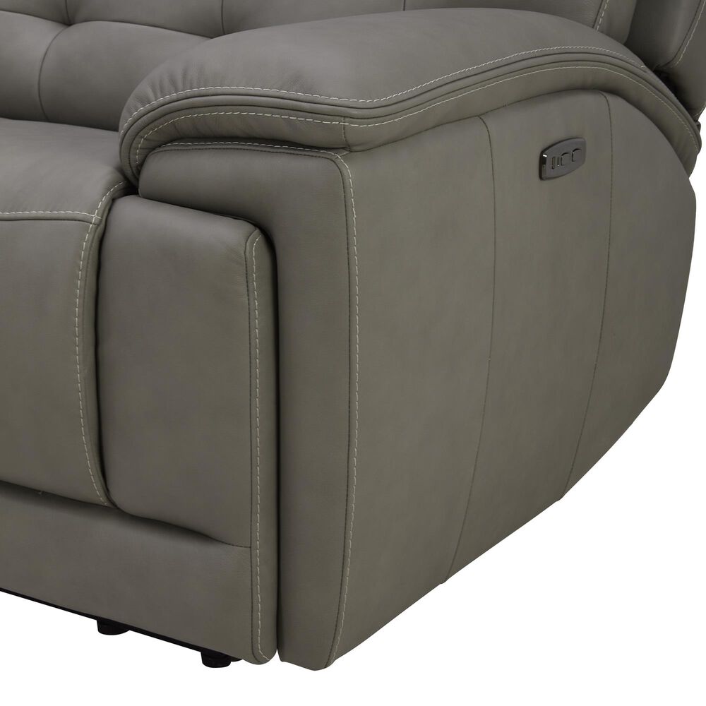 Interlochen 6-Piece Leather Power Reclining Sectional in Aline Light Gray, , large