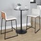 Lumisource Mason Mara Counter Stool with White Cushion in Black and Walnut (Set of 2), , large