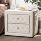 Baxton Studio Lepine 2-Drawer Nightstand in Light Beige, , large