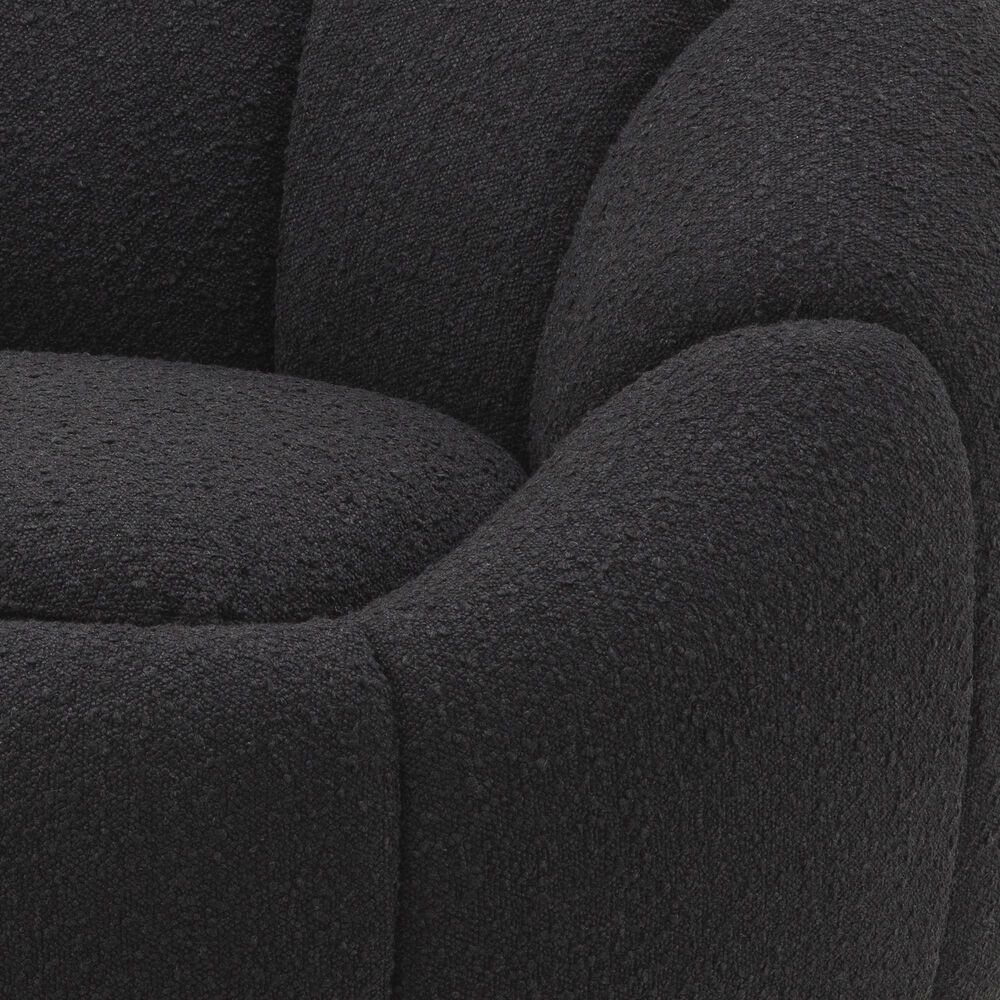 Eichholtz Inger Swivel Chair in Boucle Black, , large