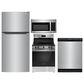 Frigidaire 4 Piece Kitchen Package with 18.3 Cu. Ft. Top Freezer Refrigerator, 30" Freestanding Electric Range, 1.8 Cu. Ft. OTR Microwave, and 24" Energy Star Built-In Dishwasher in Stainless Steel, , large