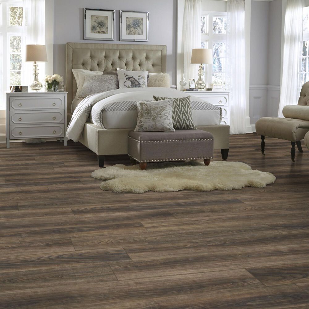 Mannington REALTA Glue Heritage Walnut Acorn 7&quot; x 48&quot; Luxury Vinyl Plank, , large