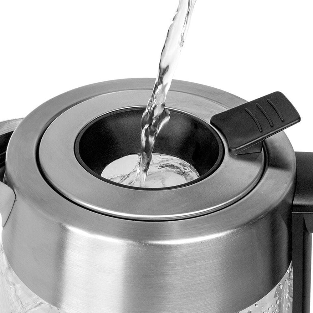 Jura H2O Glass Select 68 Oz Rapid Boil Kettle in Stainless Steel and Black, , large