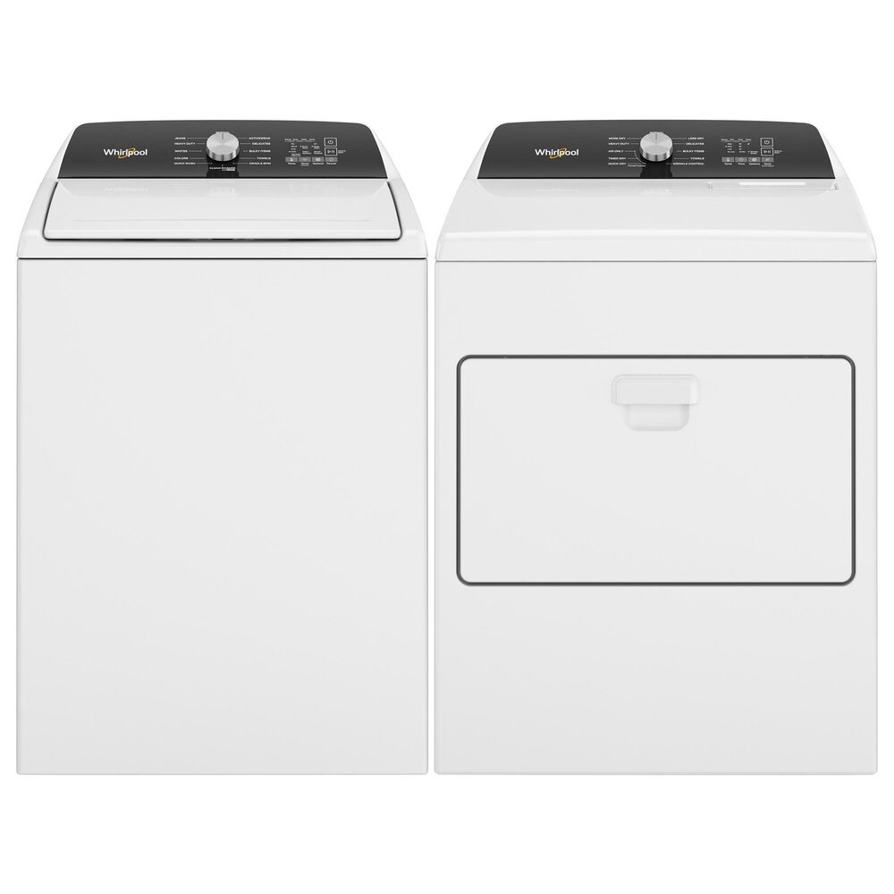 Whirlpool 4.5 Cu. Ft. Top Load Washer and 7 Cu. Ft. Gas Dryer Laundry Pair in White, , large