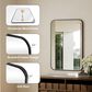 HOMLUX 24" x 36" Rectangular Wall Mirror in Black, , large