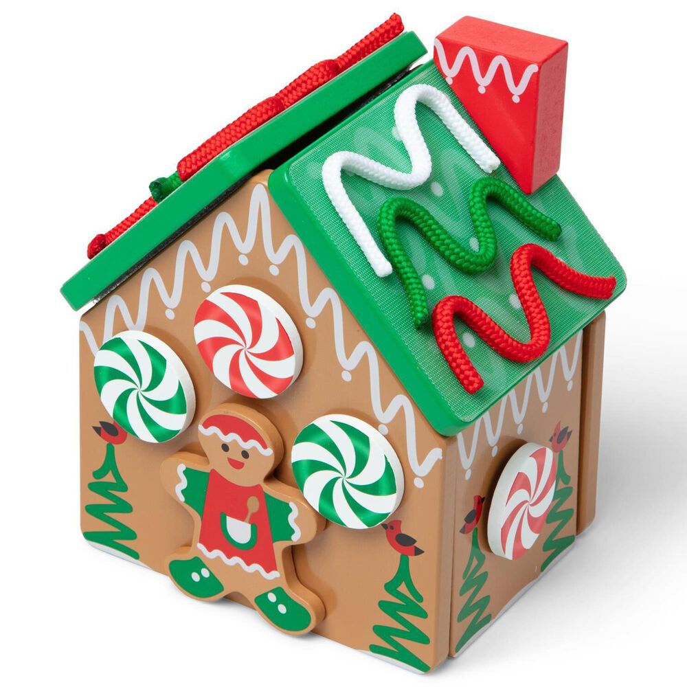 Melissa &amp; Doug Wooden Gingerbread House Playset, , large