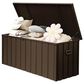 HOMLUX 190-Gallon Outdoor Storage Deck Box in Brown, , large