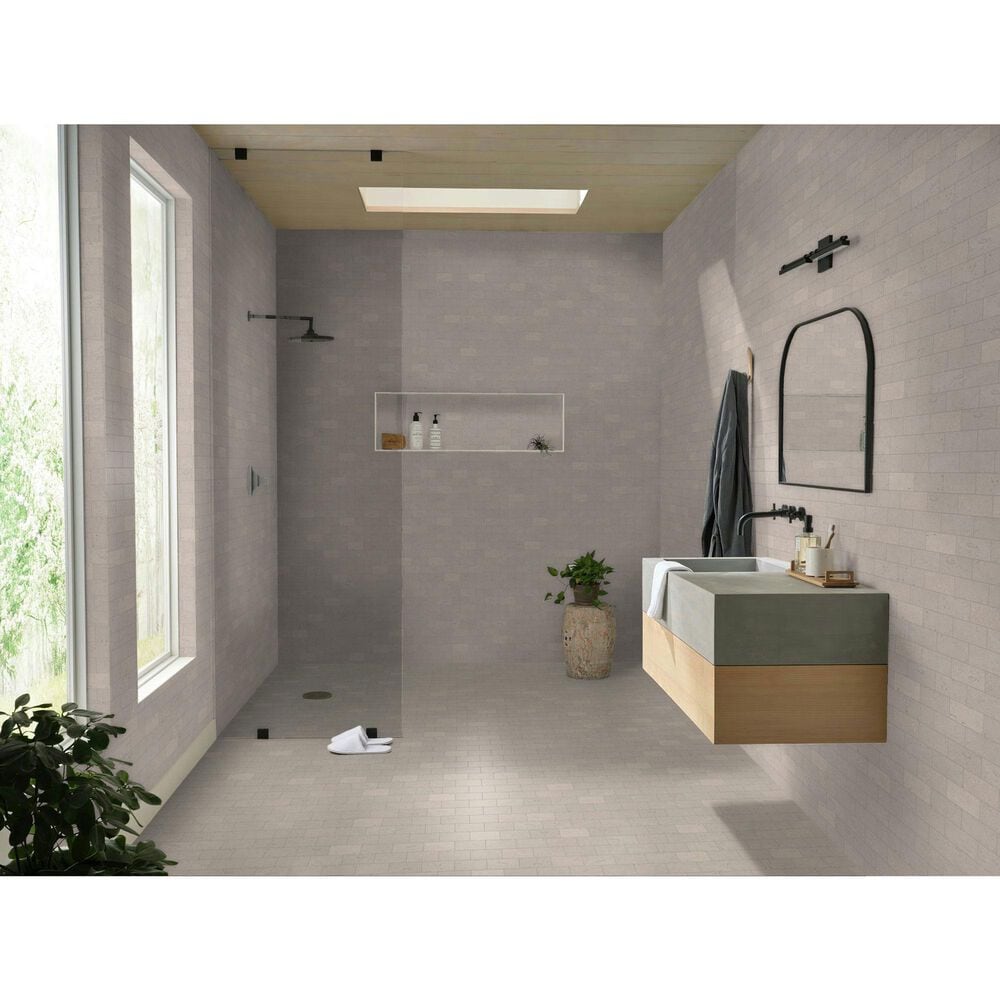 Shaw Eterna Terra Travertine 2" x 4" on 12" x 12.5" Natural Stone Mosaic Sheet, , large