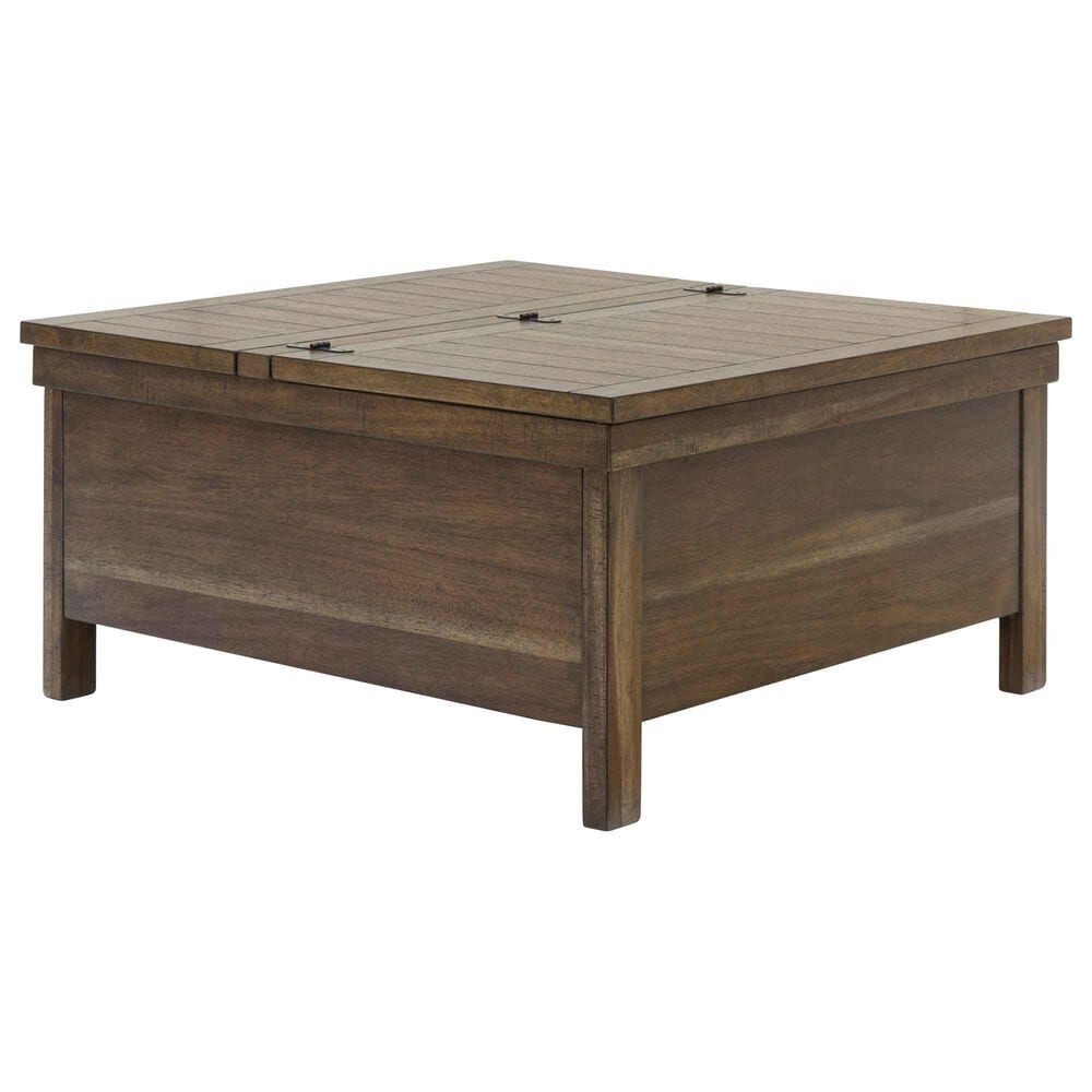 Ashley Moriville Lift Top Coffee Table in Grayish Brown, , large